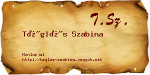 Téglás Szabina névjegykártya