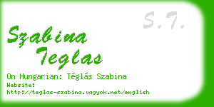 szabina teglas business card
