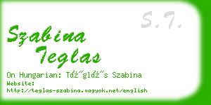 szabina teglas business card